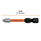 Estuche con 15 puntas de cruz PH2 de impacto largo 2' 4