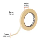 Cinta masking tape de 1/2' x 50 m, TRUPER 3