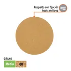 Paquete con 5 discos de lija 5' grano 80, ciegos, TRUPER 2