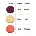 Juego de 3 esponjas para pulir de 5' hook and loop, TRUPER 2