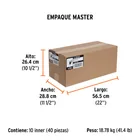 Cinta negra para ducto 50m x 48mm, espesor 0.19mm, TRUPER 7