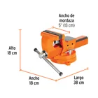 Tornillo de banco 5' industrial de hierro dúctil, EXPERT 3