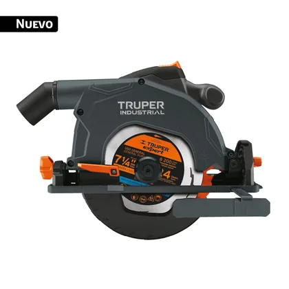 Sierra circular 7-1/4' 1900W, TRUPER INDUSTRIAL
