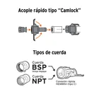 Juego de conexiones rápidas para manguera 1' para motobomba 2