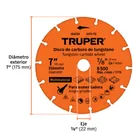 Disco 7' multimaterial de carburo de tungsteno, TRUPER 4