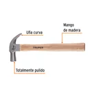 Martillo cabeza cónica 25 mm uña curva, mango madera, TRUPER 2