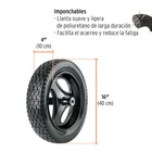 Carretilla 5.5 ft3 imponchable, bastidores madera, TRUPER 3