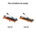 Repuesto 2 bases para riel de cortador CAZ-33/40, TRUPER 2