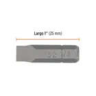 Estuche con 5 puntas planas de 1/4' largo 1', TRUPER EXPERT 3