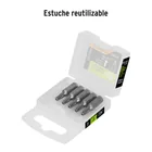 Estuche con 5 puntas torx T20 con seguro largo 1', EXPERT 4