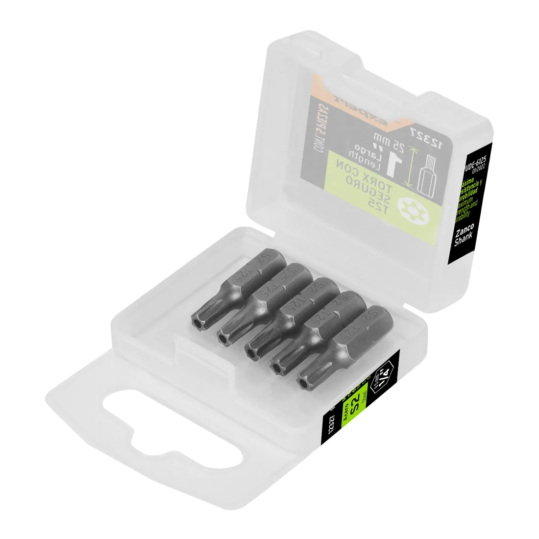 Estuche con 5 puntas torx T25 con seguro largo 1', EXPERT