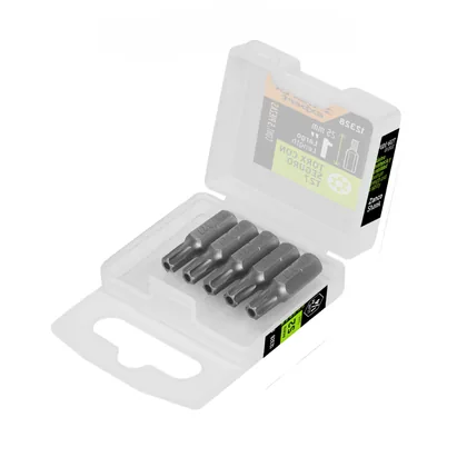 Estuche con 5 puntas torx T27 con seguro largo 1', EXPERT