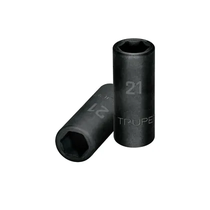 Dado largo cuadro 1/2' de impacto 6 puntas de 21 mm, TRUPER