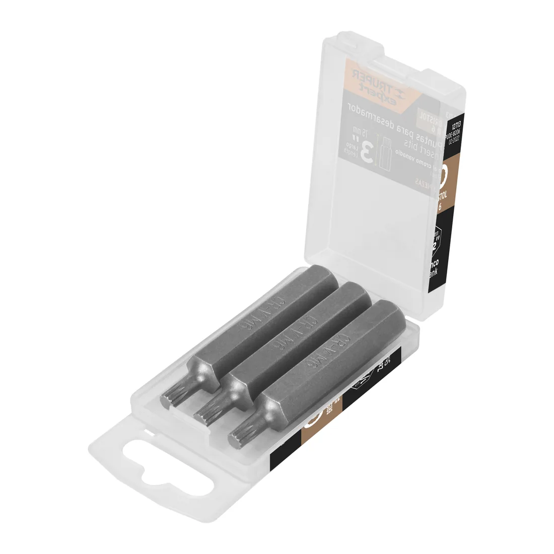 Estuche con 3 puntas bristol M6 largo 3', TRUPER EXPERT