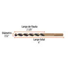 Broca HSS 7/32' Trugold para metal en blíster, EXPERT 4