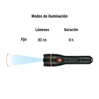 Linterna plástica 1 LED 80 lm con 2 pilas AA, TRUPER 8