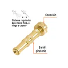 Chiflón 4' de latón maquinado para manguera, TRUPER 2