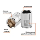 Dado de 1/2', 6 puntas, cuadro 1/4', TRUPER 2