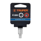 Dado de 4 mm, 6 puntas, cuadro 1/4', TRUPER 4