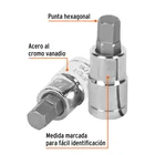 Dado punta hexagonal de 7/16', cuadro 1/2', TRUPER 2