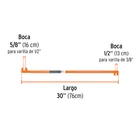 Grifa de dos bocas de 5/8 y 1/2', TRUPER 2