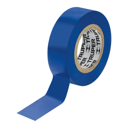 Cinta de aislar de 9 m x 19 mm, azul, TRUPER