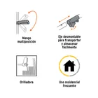 Desbrozadora eléctrica 1000 W mango 'D', 14' corte, TRUPER 5