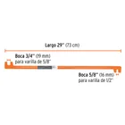 Grifa de dos bocas de 5/8 y 3/4', TRUPER 2
