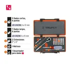 Juego de 20 herramientas cuadro 1/4' mm para mecánico 2
