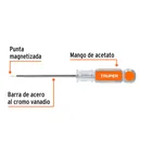 Desarmador plano 3/16' x 4' mango de acetato, TRUPER 3