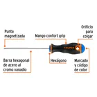 Desarmador de cruz 1/8' x 4' mango Comfort Grip, TRUPER 3
