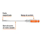 Desarmador plano 3/8 x 8' barra cuadrada mango acetato 3