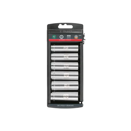 Juego 6 dados largos cuadro 1/2' std, TRUPER