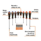 Juego de 8 desarmadores mango Comfort Grip y 6 de joyero 4