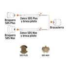 Juego de 9 brocasierras para concreto SDS Plus y MAX, TRUPER 4