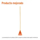 Escoba plástica para jardín, rígida, 15 dientes, mango 48' 1