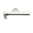 Hacha media labor 3 lb, mango de fibra de vidrio 36', TRUPER 3
