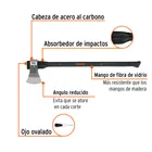 Hacha labor entera 3 lb, mango de fibra de vidrio 36',TRUPER 2
