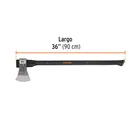 Hacha labor entera 3 lb, mango de fibra de vidrio 36',TRUPER 3