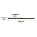Broca HSS 5/64' Trublack para metal, TRUPER 4