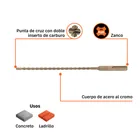 Broca SDS Plus 3/16 x 8', TRUPER 3
