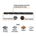 Broca HSS 11/32' Trublack para metal, TRUPER 3