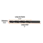 Broca HSS 11/32' Trublack para metal, TRUPER 4