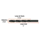 Broca HSS 27/64' Trublack para metal, TRUPER 4