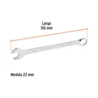 Llave combinada extralarga 22 mm x 316 mm de largo, EXPERT 3
