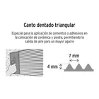 Llana 11' dentado triangular, 6 remaches, mango plástico 4
