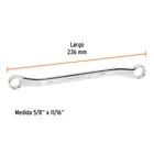 Llave de estrías 5/8 x 11/16' x 236 mm largo, TRUPER EXPERT 3