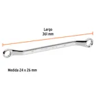 Llave de estrías 24 x 26 x 361 mm largo, TRUPER EXPERT 3