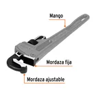 Llave stilson 14' cuerpo de aluminio, TRUPER 2