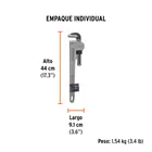 Llave stilson 18' cuerpo de aluminio, TRUPER 5